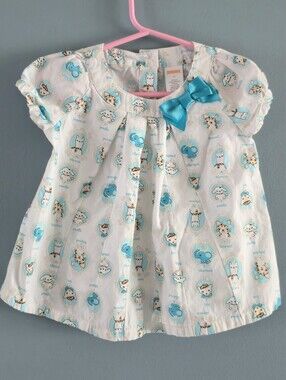 Gymboree Girls' Short Sleeve Blouse with Bow 2T